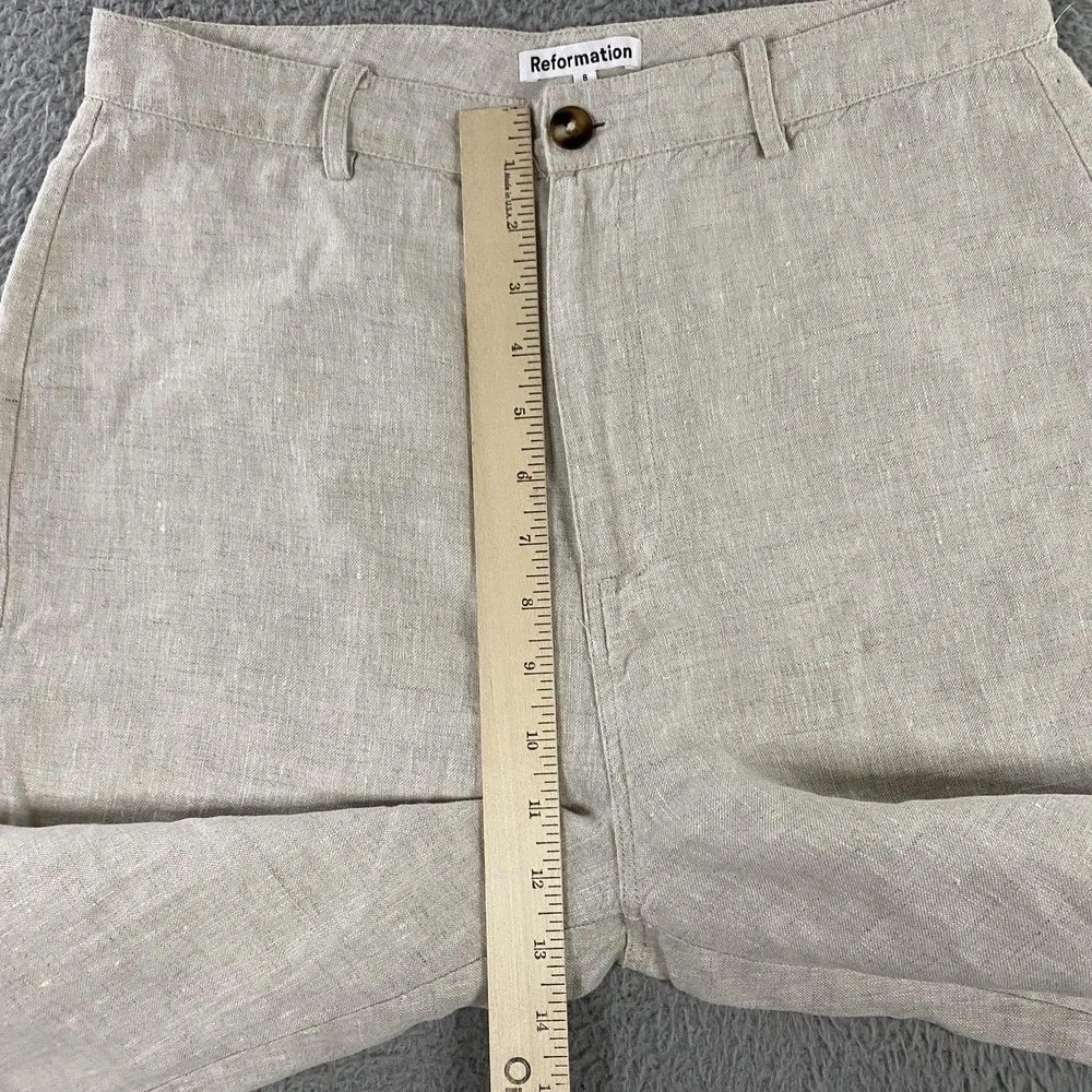 Reformation Pants Womens 8 100% Linen Straight Leg‎ Lightweight Summer Resort